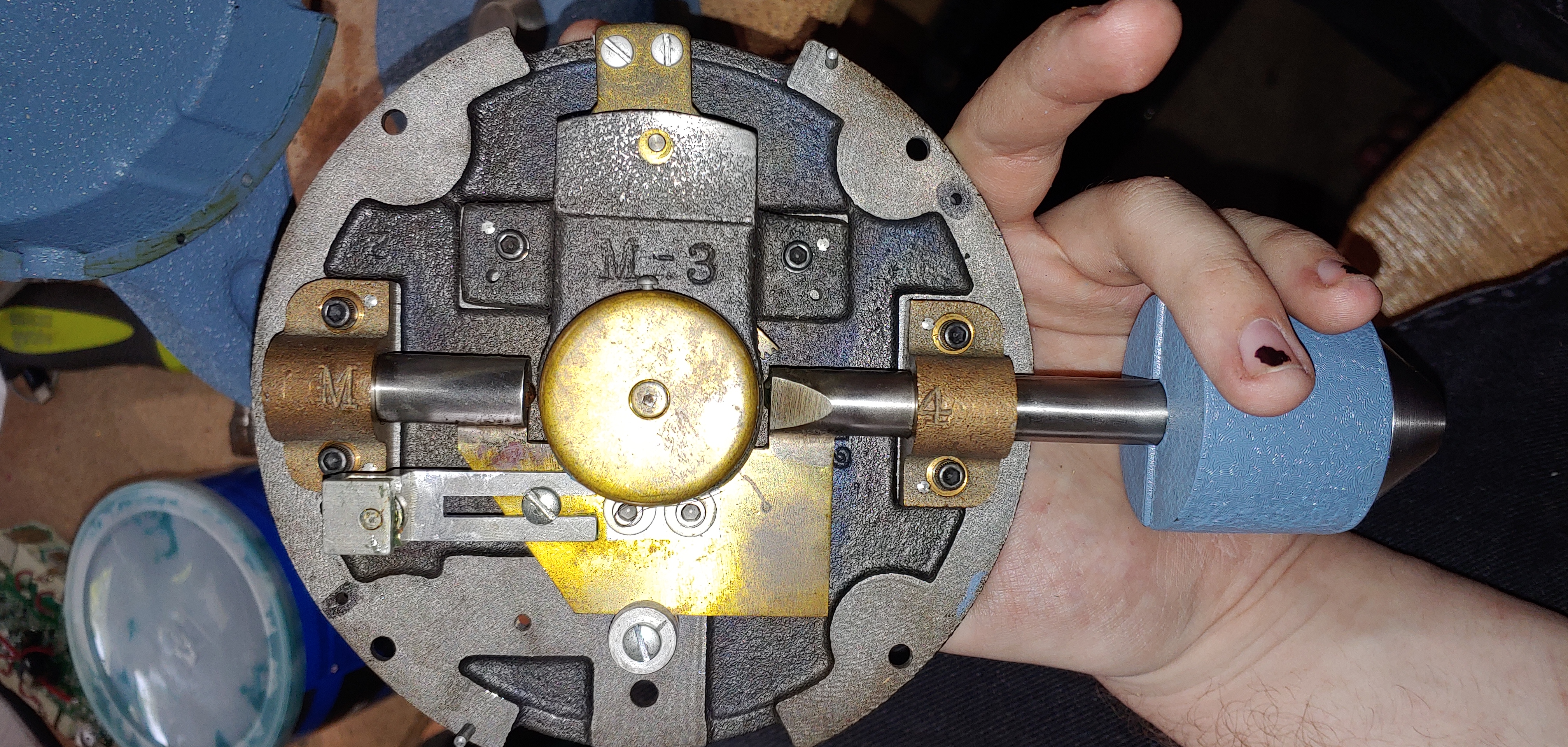 view of the internal workings of a 549 Micrometer