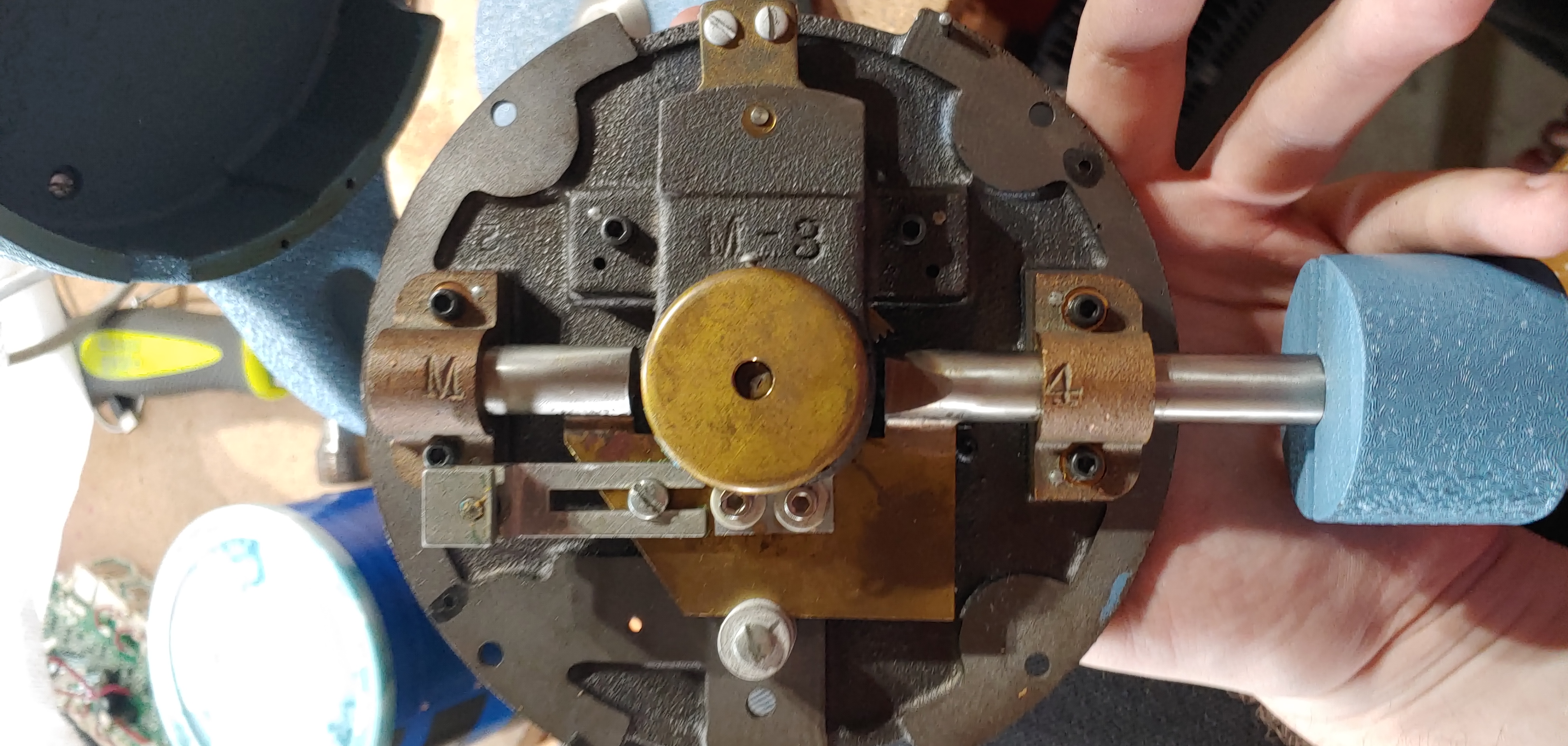 view of the internal workings of a 549 Micrometer